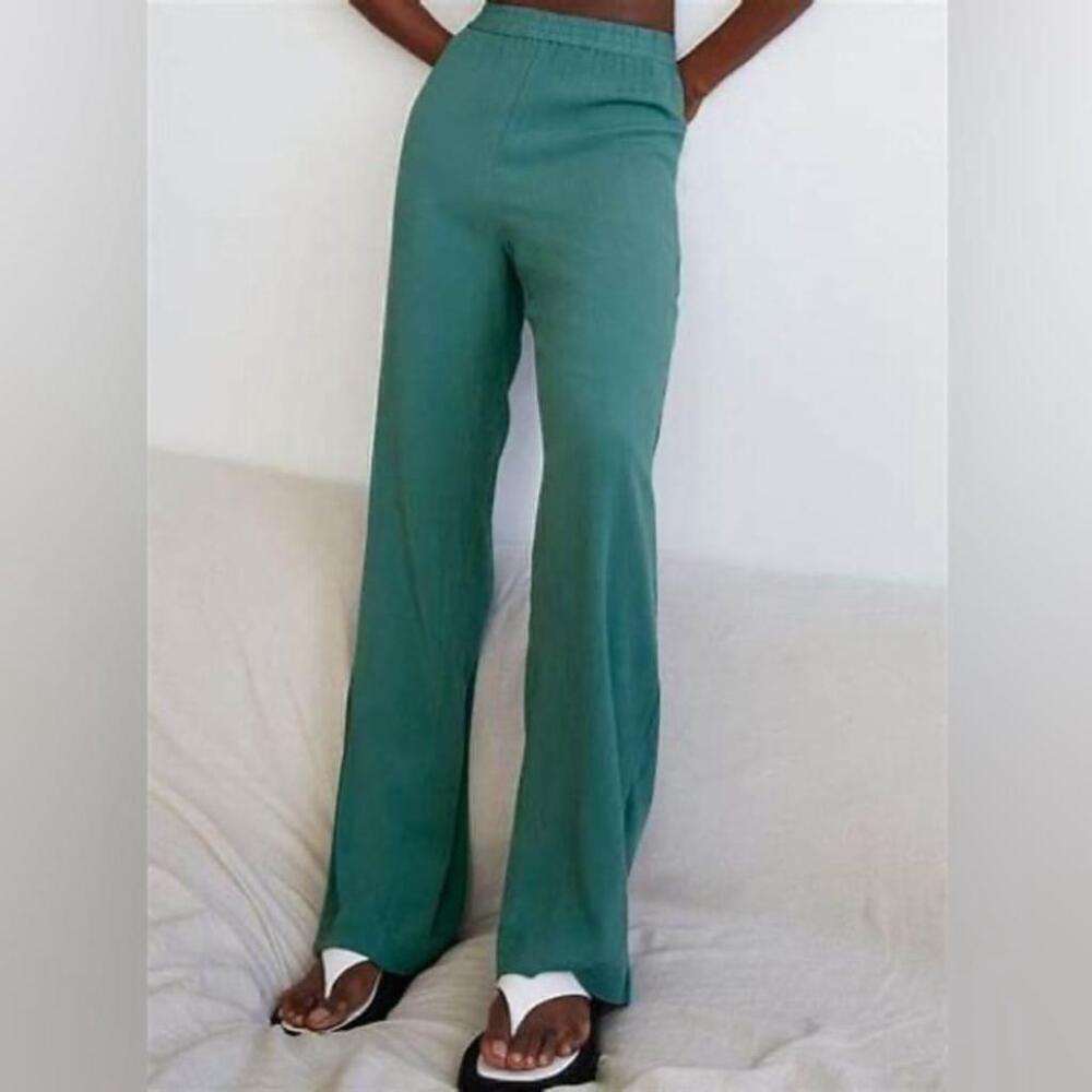 Aritzia Babaton Carson Pant wide leg light weighed lined gauzey beach lounge xs - Picture 1 of 9